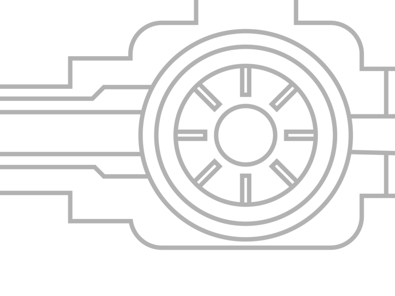 Illustration einer Flügelzellenpumpe der Firma Scherzinger Pumpen GmbH.