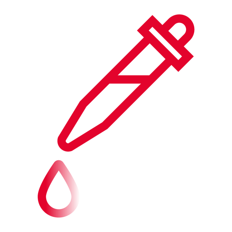 Methanolpumpen Dosierung Icon einer Pipette für exakte, sichere, präzise und reproduzierbare Dosierung von Methanol durch Scherzinger Pumpen.
